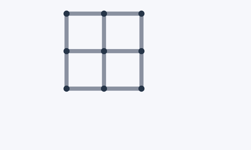 Dots and boxes game board