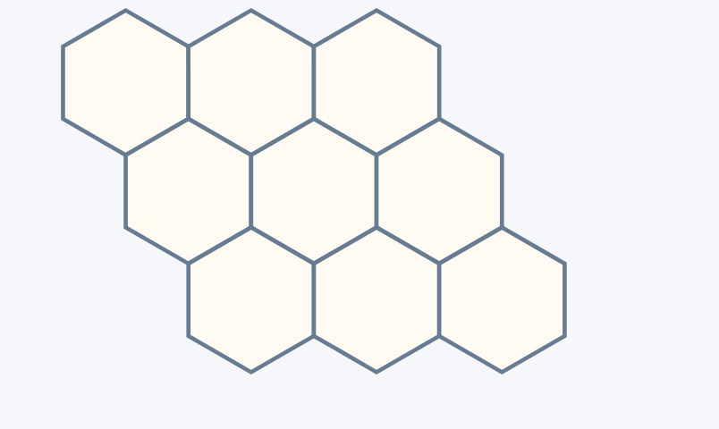 Hex game board