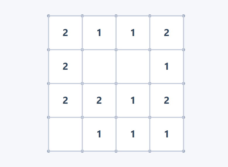 Loop clues game board