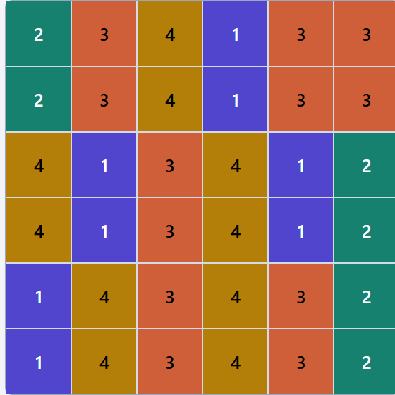 Same game game board