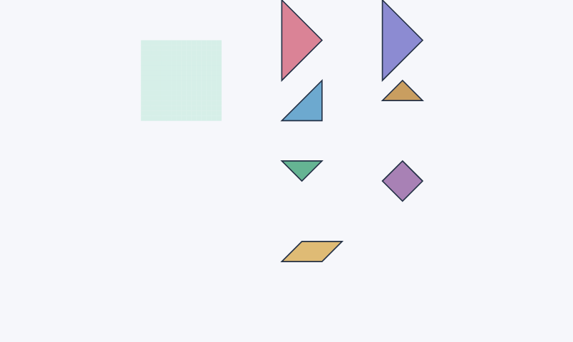 Tangram outline game board