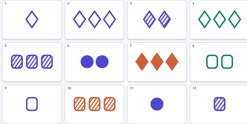 Ternary triples game board